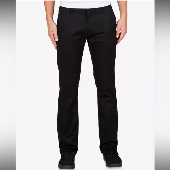 Volcom NWT Frickin Modern Stretch Pants Men's Size 34‎ x 32 Black Casual Chino - Picture 1 of 10